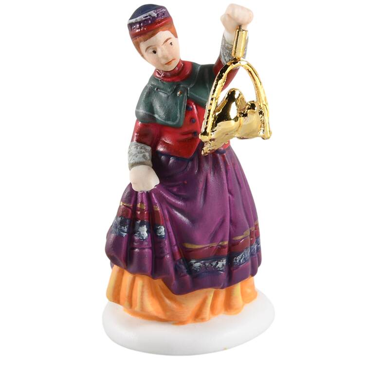 Twelve Days of Dickens Village Lady With Doves - No Box