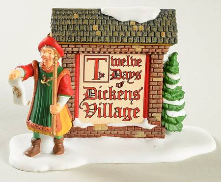 Twelve Days of Dickens Village 12 Days Of Dickens Sign - Boxed