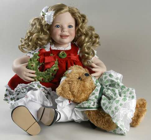 Danbury Mint Dolls Holly & Ivy - No Box