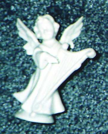 Dresden Angels-Children Angel With Harp - No Box