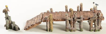 General Village Accessories Wooden Pier - With Box Bx347