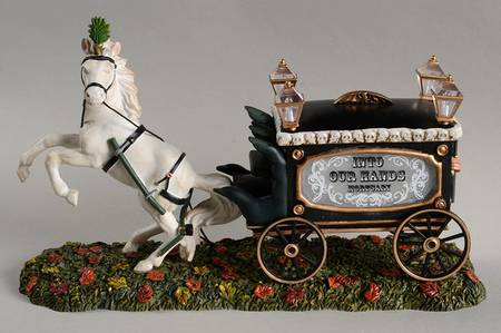 Snow Village Halloween Haunted Hearse - Bx411 With Box