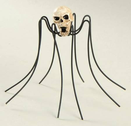 Snow Village Halloween Skull Spider - No Box