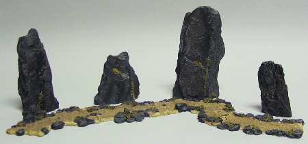 Snow Village Halloween Eerie Rocks & Road - Boxed