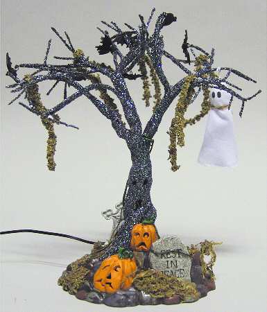 Snow Village Halloween Lit Graveyard Tree - Boxed