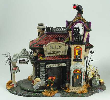 Snow Village Halloween Rest In Peace Tombstones - No Box