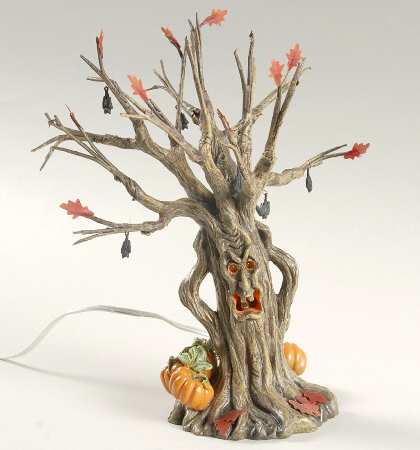 Snow Village Halloween Lit Spooky Tree - Boxed