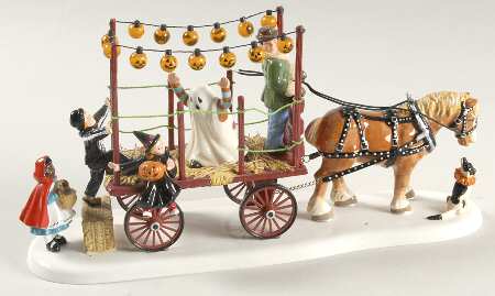 Snow Village Halloween Halloween Hayride - No Box