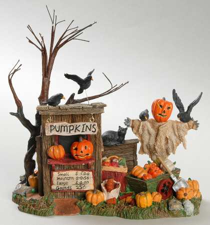 Snow Village Halloween Halloween Pumpkin Stand - No Box