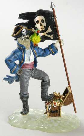 Snow Village Halloween Captain Black Bart's Ghost - No Box