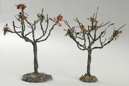 Snow Village Halloween Scary Twisted Trees - Boxed