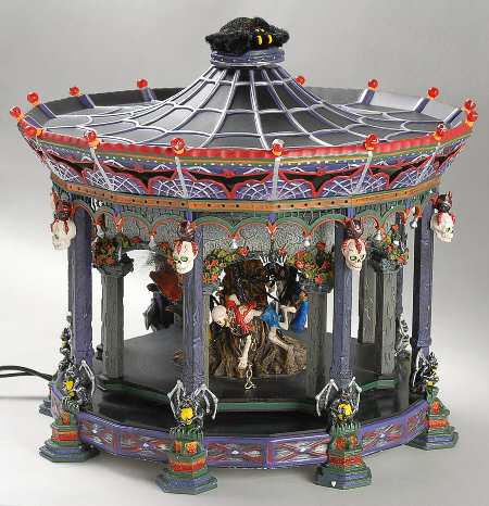 Snow Village Halloween Ghostly Carousel - No Box