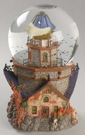 Village Musical Snowglobes Shipwreck Lighthouse - Halloween - Boxed
