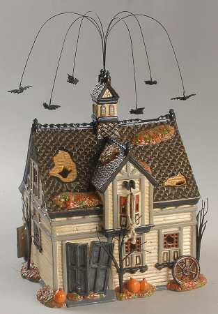 Snow Village Halloween Creepy Creek Carriage House - No Box