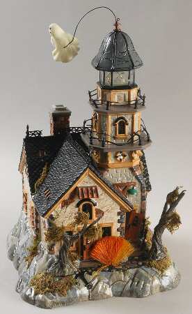 Snow Village Halloween Shipwreck Lighthouse - No Box