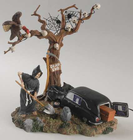 Snow Village Halloween Haunted Hearse - No Box