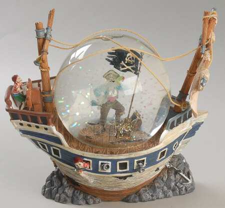 Village Musical Snowglobes Haunted Ship - Halloween - No Box