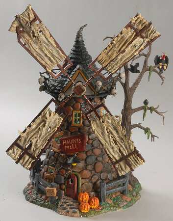 Snow Village Halloween Haunted Windmill - Boxed