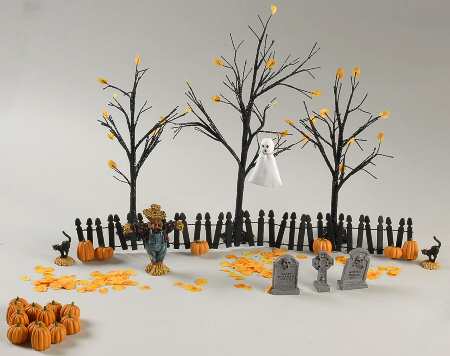 Snow Village Halloween Halloween Village-Set Of 24 - Boxed