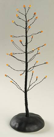 Snow Village Halloween Halloween Orange Twinkle Brite Tree - No Box