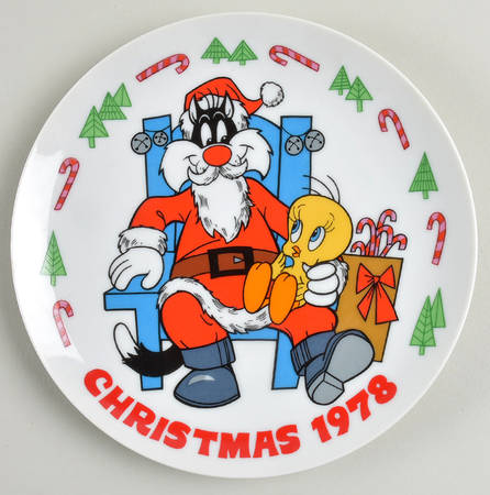 Loony Tunes Christmas Plate Christmas 1978 - No Box