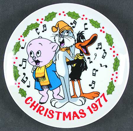 Loony Tunes Christmas Plate by Dave Grossman
