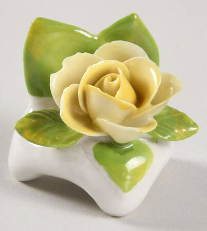 Dresden Giftware Single Rose-Card Holder Yellow - No Box