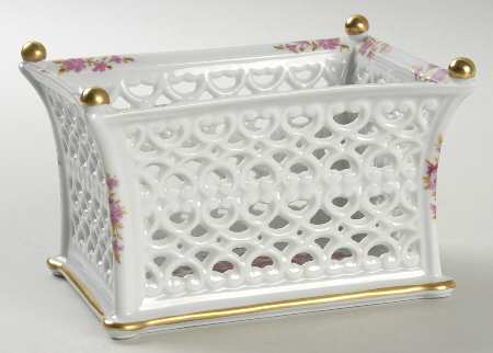 Dresden Giftware Floral Pierced Bowl - No Box