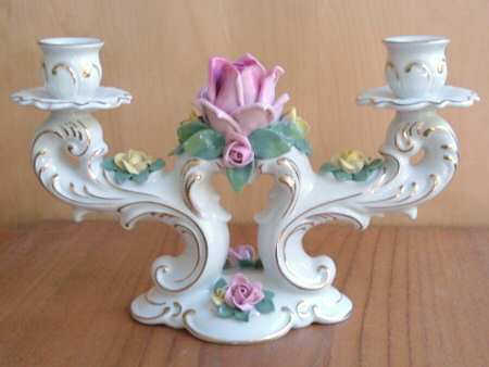 Dresden Giftware Floral Candleholder-2 Light - No Box