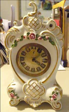 Dresden Giftware Mantel Clock/ Scroll Top - No Box
