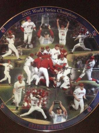 Danbury Mint Single Release Plates 2002 World Series Anaheim Angels - No Box