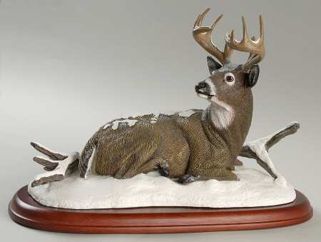 White-Tailed Deer Scullture Collection by Danbury Mint