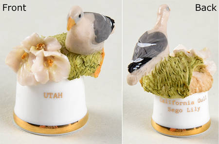 Birds and Flowers of the 50 States Utah-California Gull-Sego Lily - No Box