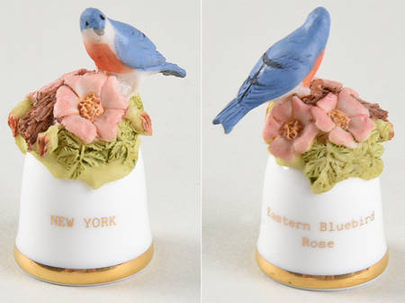 Birds and Flowers of the 50 States Eastern Bluebird/ Rose - No Box