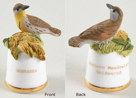 Birds and Flowers of the 50 States Western Meadowlark/Goldenrod - No Box