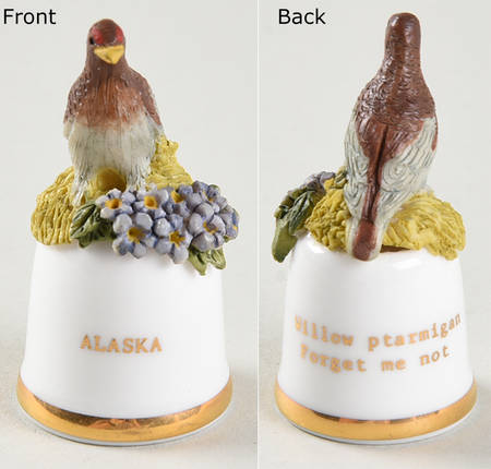 Birds and Flowers of the 50 States Alaska-Willow Ptarmigan/Forget Me - No Box