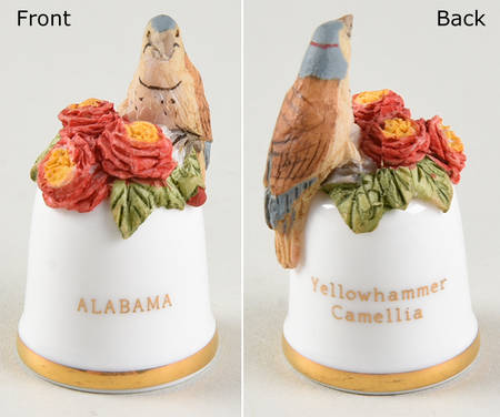 Birds and Flowers of the 50 States Alabama-Yellowhammer-Camellia  - No Box