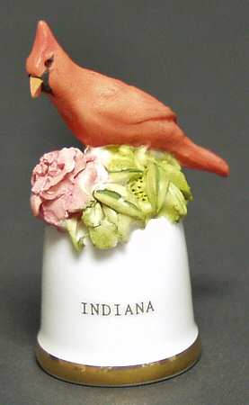Birds and Flowers of the 50 States Indiana-Cardinal-Peony - No Box