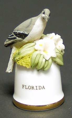 Birds and Flowers of the 50 States Florida-Mockingbird-Orange Blossom - No Box
