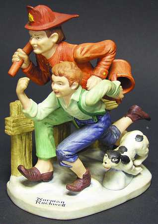 Norman Rockwell Figurines Series 2 The Alarm - Boxed
