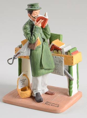 Norman Rockwell Figurines Series 2 Bookworm - No Box