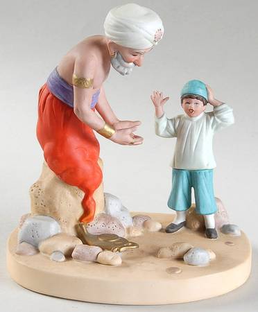 Fairy Tale Figurines Aladdin And His Lamp - No Box