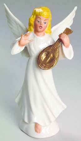 Angel Musicians-Color Angel With Mandolin - Boxed