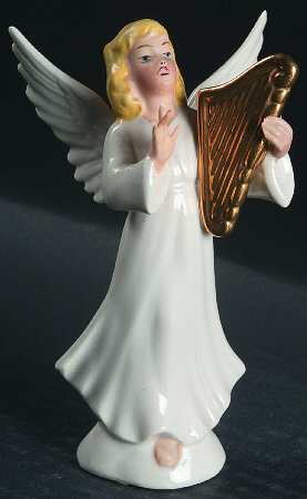 Angel Musicians-Color Angel With Harp - No Box
