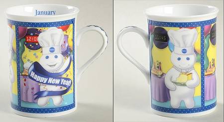 Pillsbury Doughboy Mugs of the Year January-New Year's Celebration - No Box