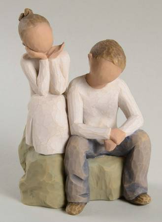 Willow Tree Brother And Sister -Light Skin - No Box