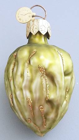 Blown Glass Ornaments Walnut - No Box