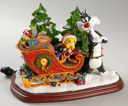 Warner Brothers Looney Tunes Christmas Figurines by Danbury Mint