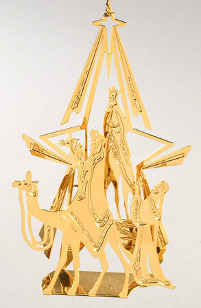 1988 Gold Christmas Ornament Collection We Three Kings - No Box