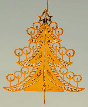 1988 Gold Christmas Ornament Collection O'Tannenbaum - Boxed